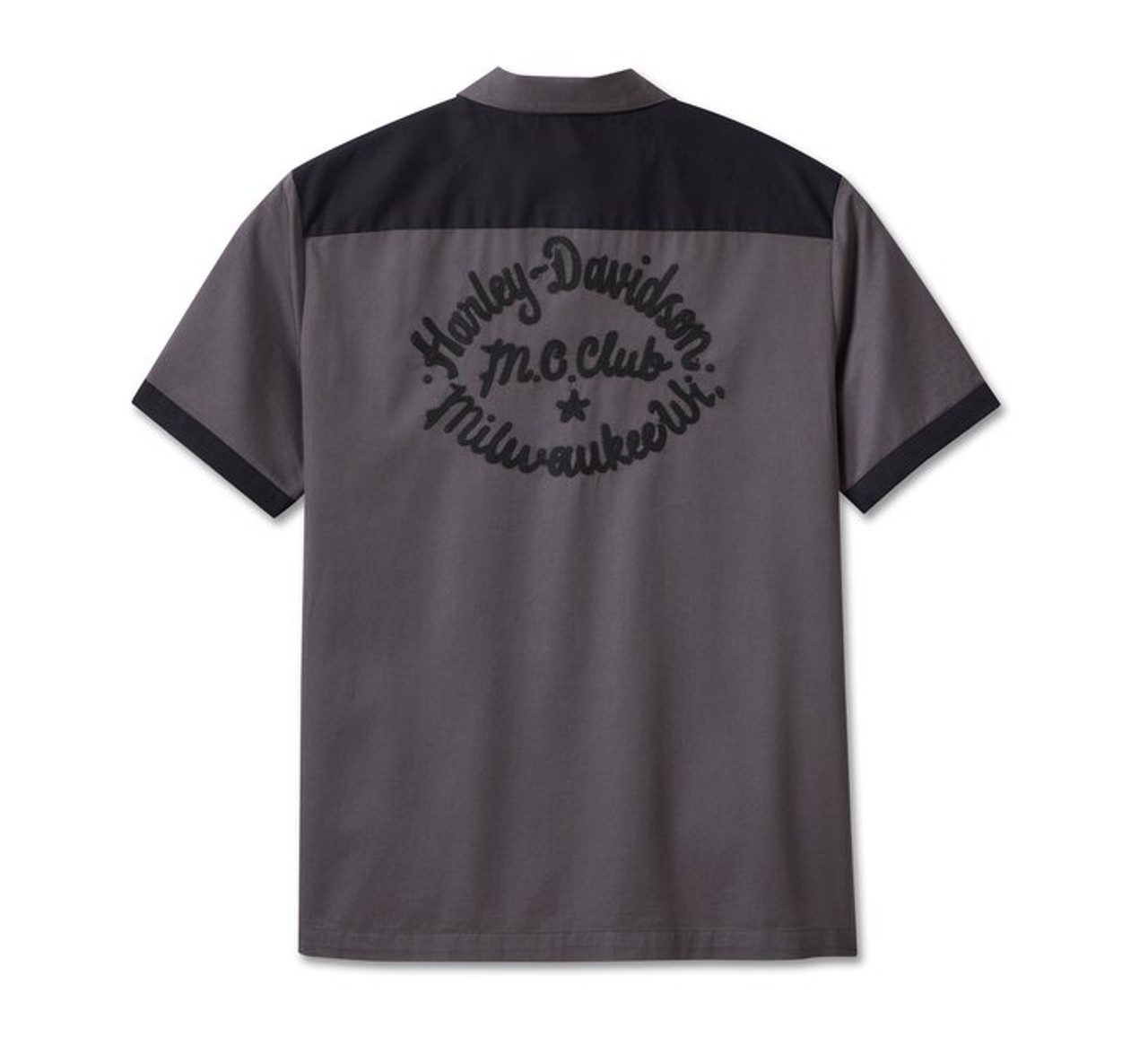 HARLEY DAVIDSON HOMME – CHEMISE MANCHES COURTES – GRIS/NOIR
