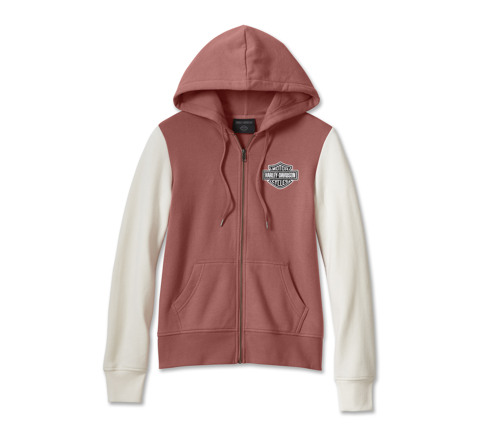 HARLEY DAVIDSON FEMME - VESTE À CAPUCHON - ROSE/BLANC