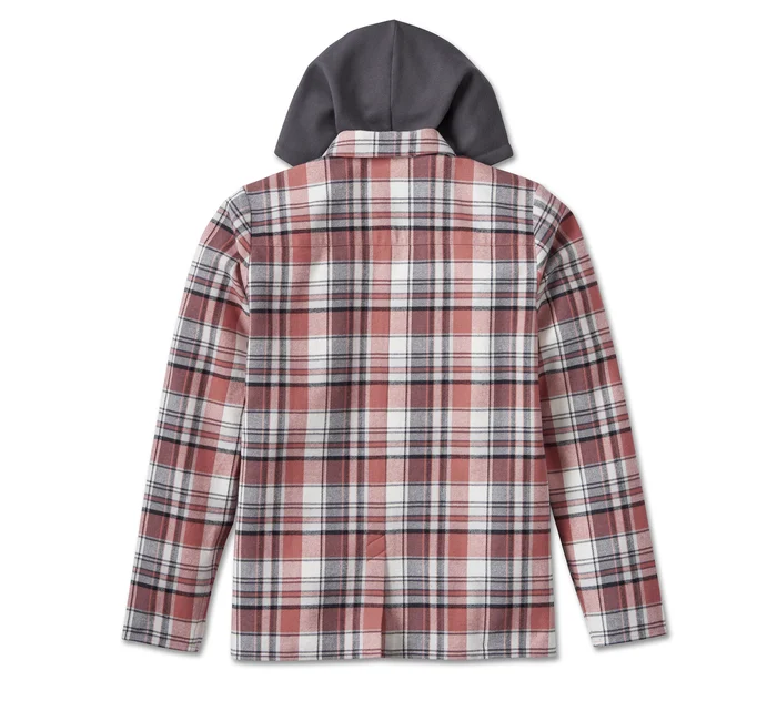 HARLEY DAVIDSON FEMME – CHEMISE À CAPUCHON – GRIS/ROSE
