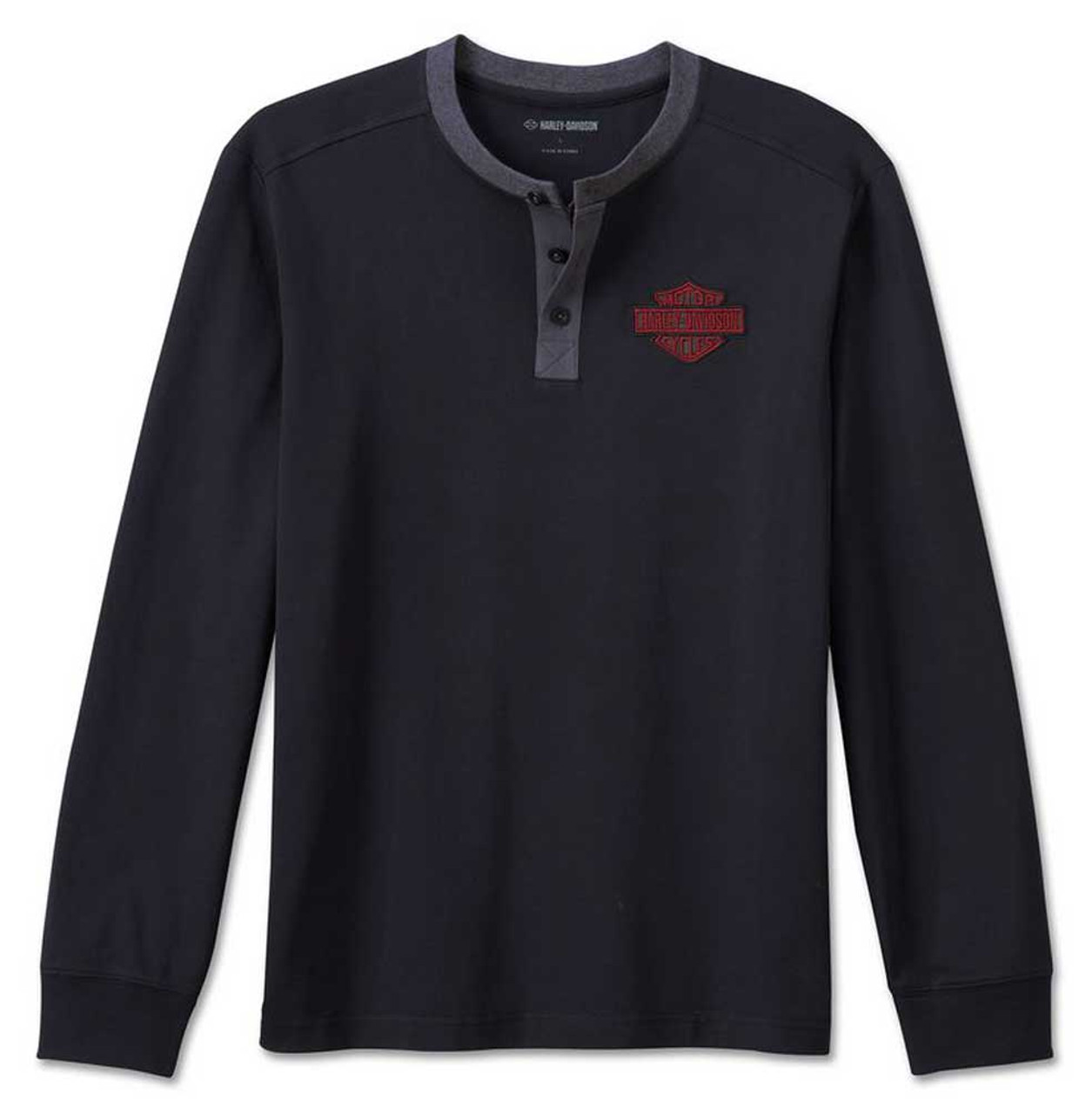 HARLEY DAVIDSON HOMME - CHANDAIL MANCHES LONGUES - NOIR/ROUGE