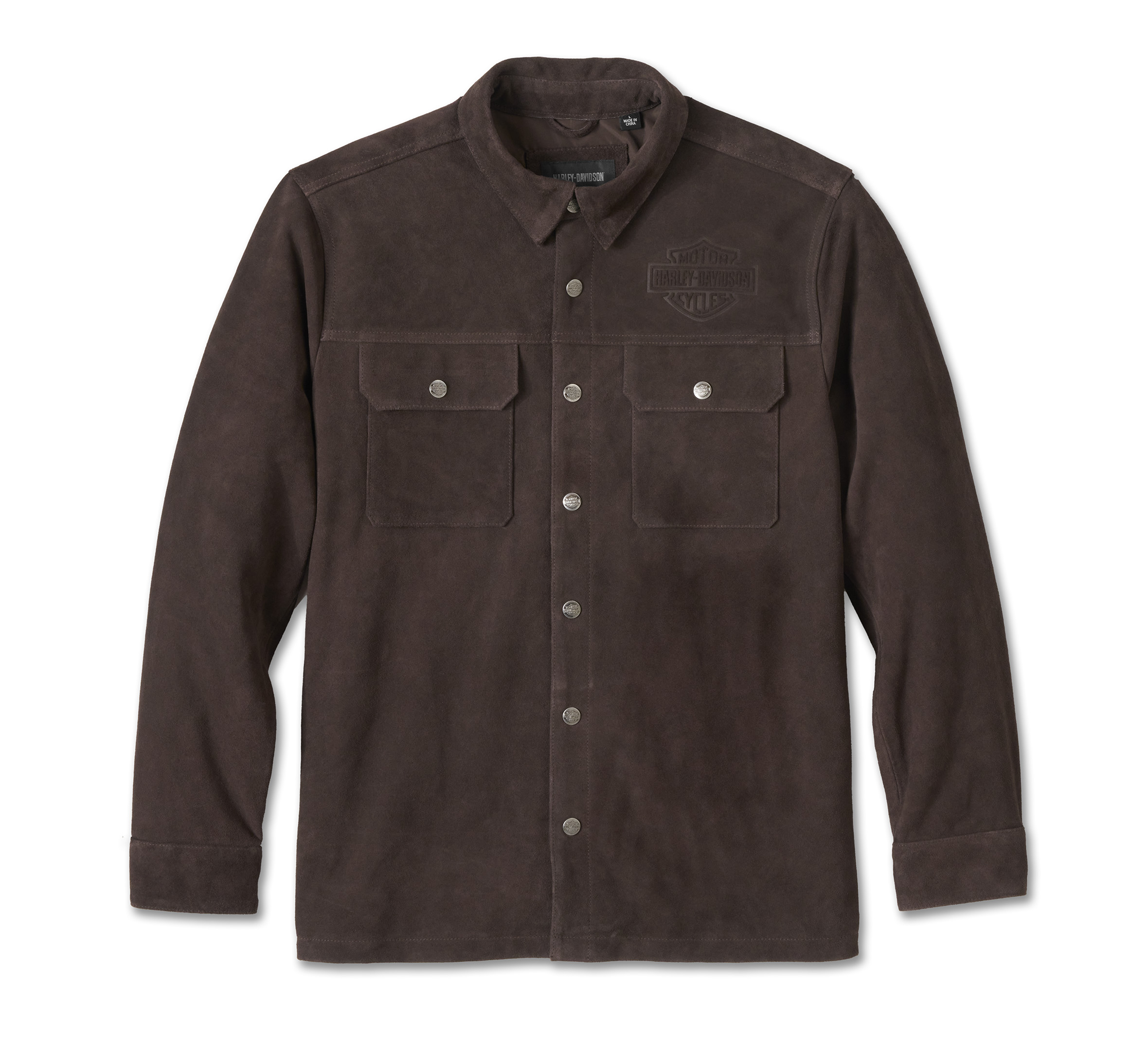 HARLEY DAVIDSON HOMME - MANTEAU DE SUÈDE - BRUN