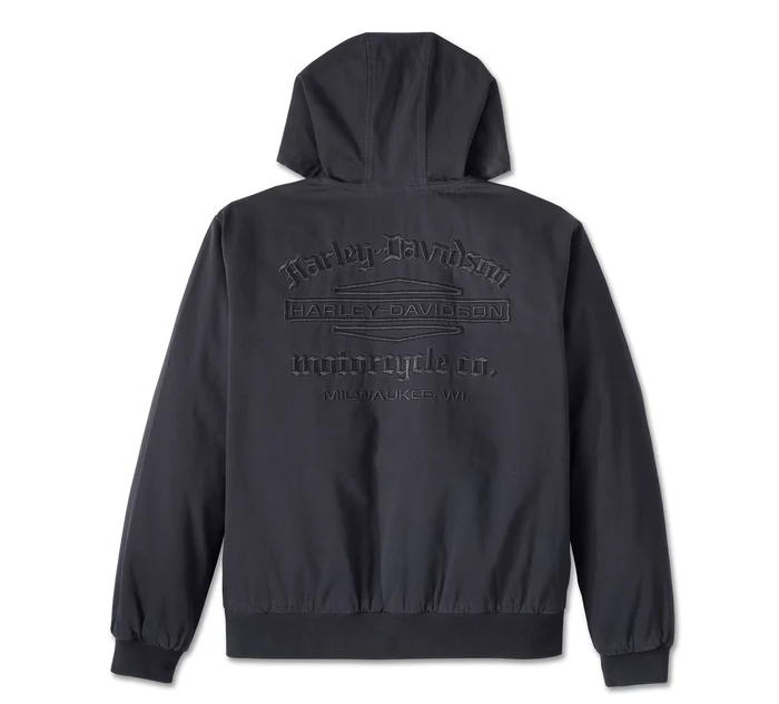HARLEY DAVIDSON HOMME – MANTEAU À CAPUCHON – NOIR