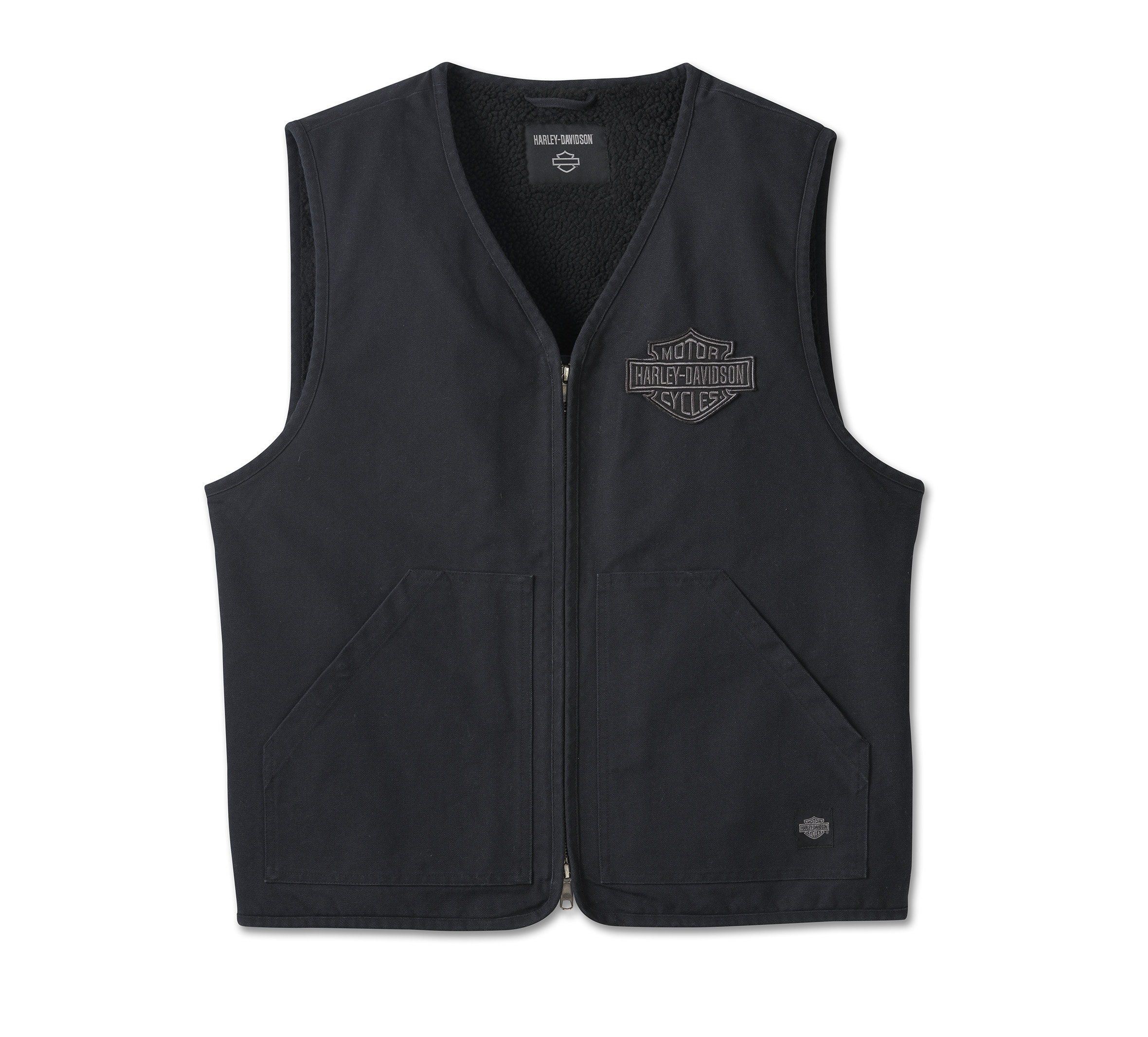 HARLEY DAVIDSON HOMME - VESTE SANS MANCHE - NOIR DÉLAVÉ