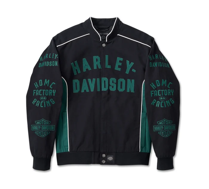 HARLEY DAVIDSON HOMME - MANTEAU NASCAR - NOIR/VERT