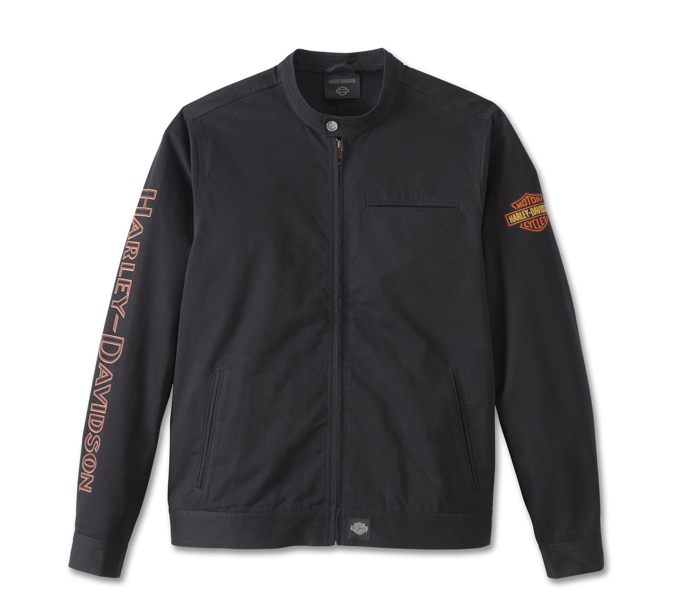 HARLEY DAVIDSON HOMME - MANTEAU WHIPLASH - NOIR/ORANGE