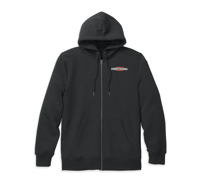 HARLEY DAVIDSON HOMME - VESTE À CAPUCHON - NOIR