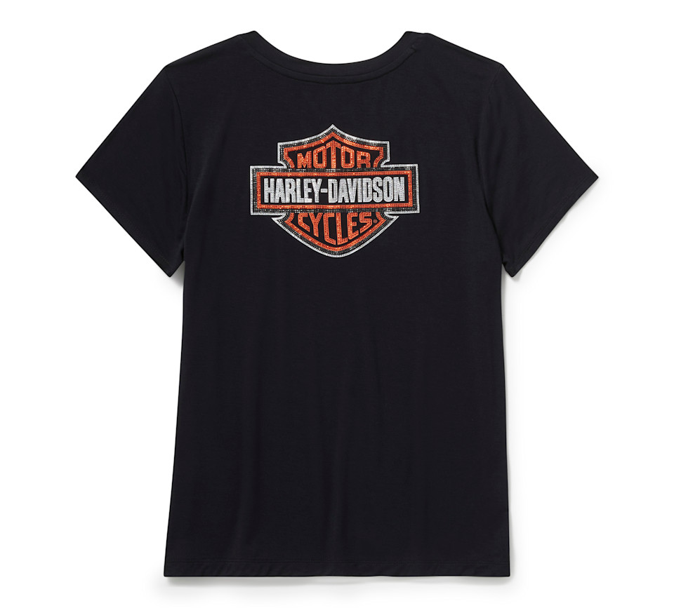 HARLEY DAVIDSON TEE-KNIT,BLACK