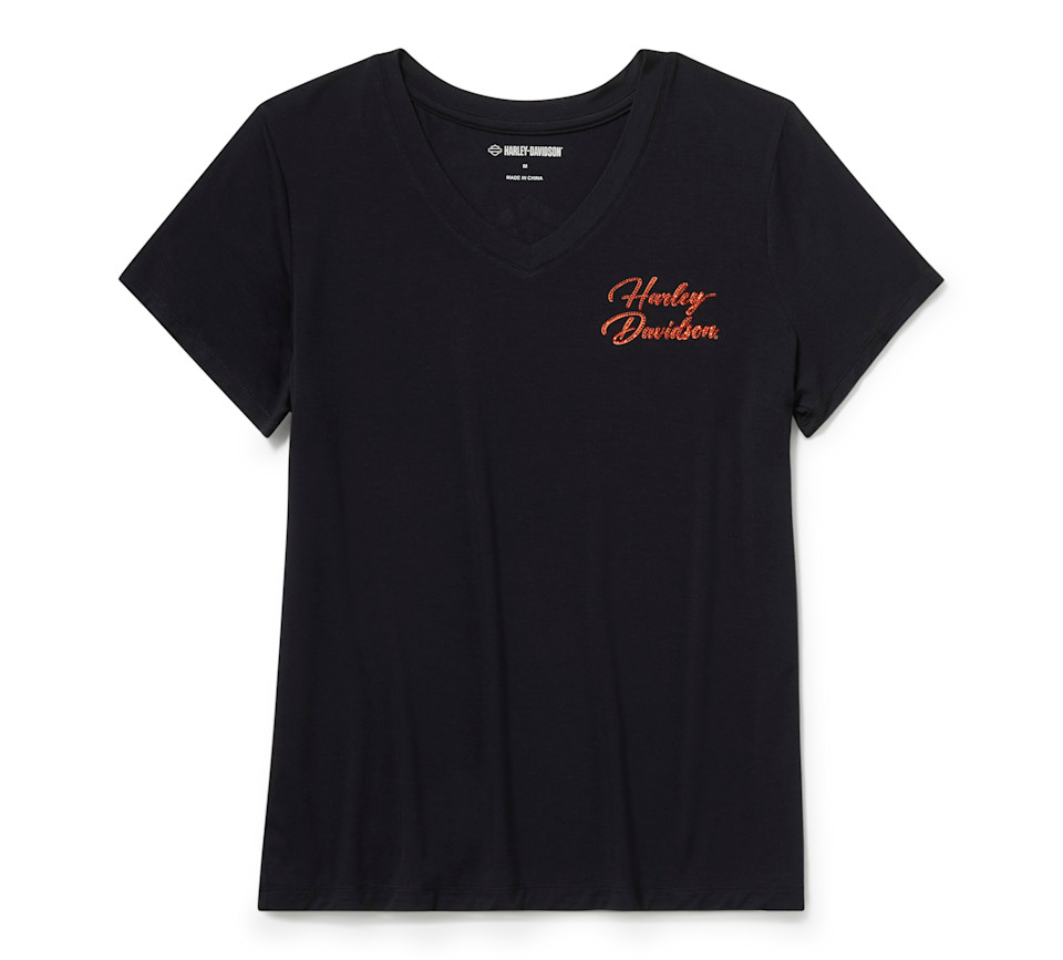 HARLEY DAVIDSON TEE-KNIT,BLACK