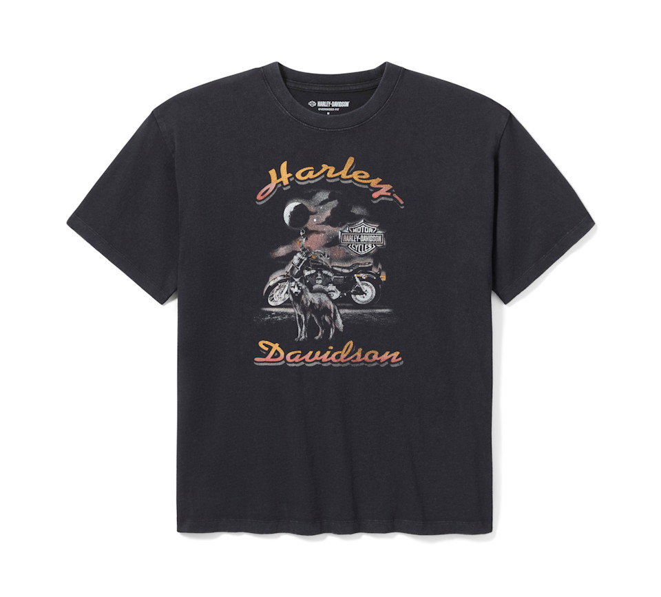 HARLEY DAVIDSON TEE-KNIT,BLACK
