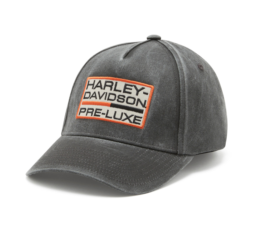 HARLEY DAVIDSON HAT-STRETCH FIT,WOVEN,BLACK