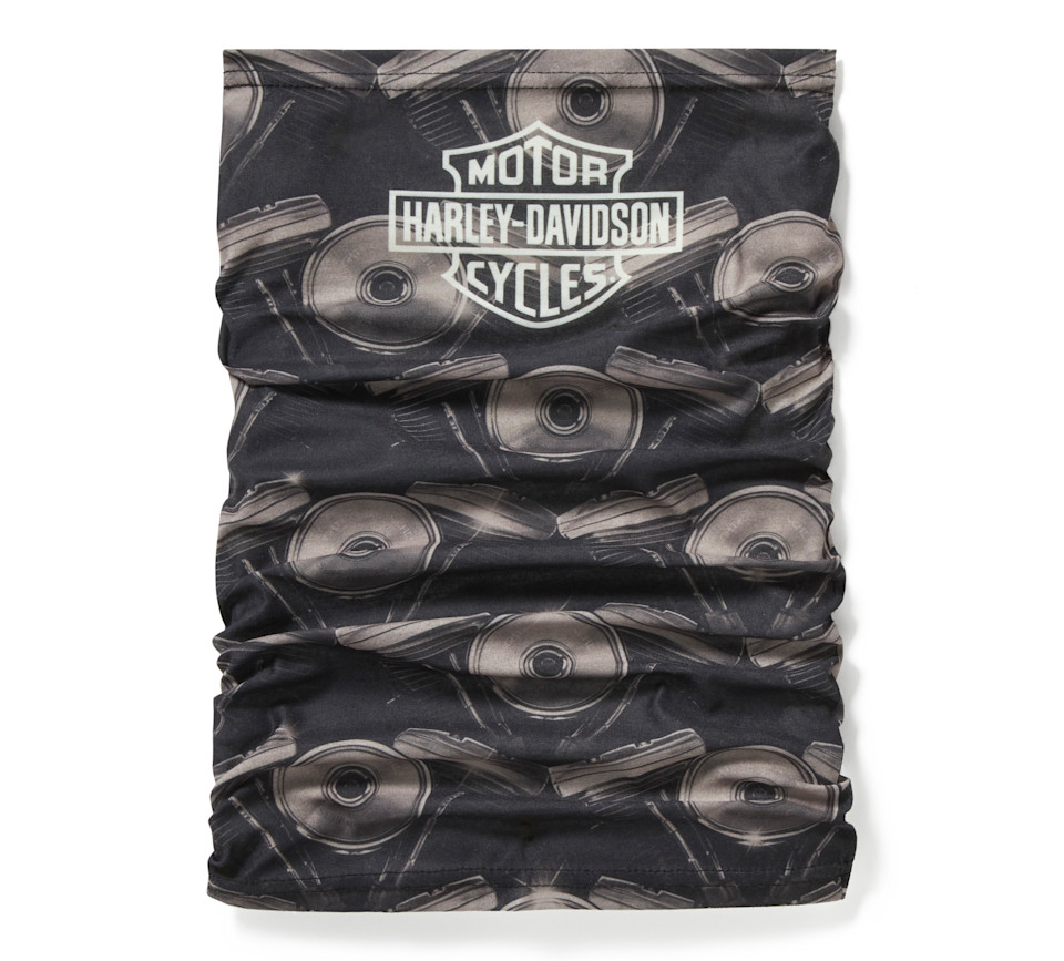HARLEY DAVIDSON NECK GAITER-KNIT,BLACK