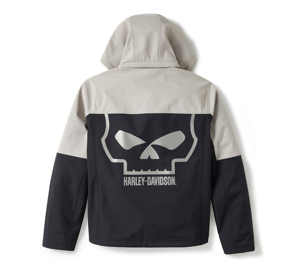 HARLEY DAVIDSON JACKET-KNIT,BLACK/GREY