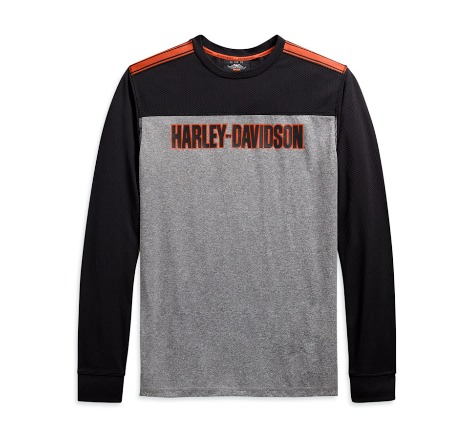 HARLEY DAVIDSON TEE-KNIT,COLORBLOCK