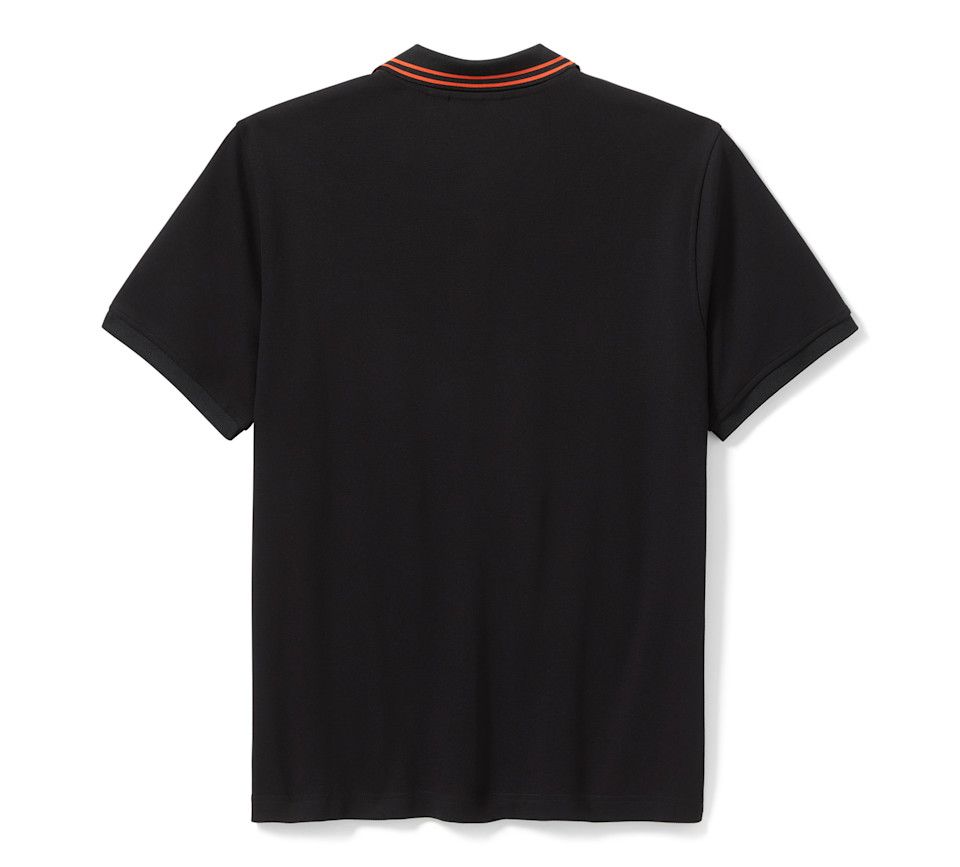 HARLEY DAVIDSON POLO-KNIT,BLACK