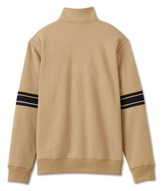 HARLEY DAVIDSON HOMME – PULLOVER 1/4 ZIP – BEIGE/NOIR