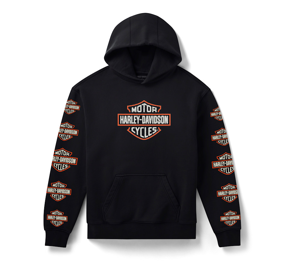HARLEY DAVIDSON HOODIE-KNIT,BLACK