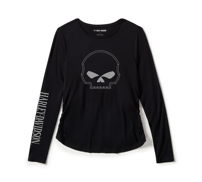 HARLEY DAVIDSON FEMME - CHANDAIL MANCHES LONGUES WILLIE G - NOIR