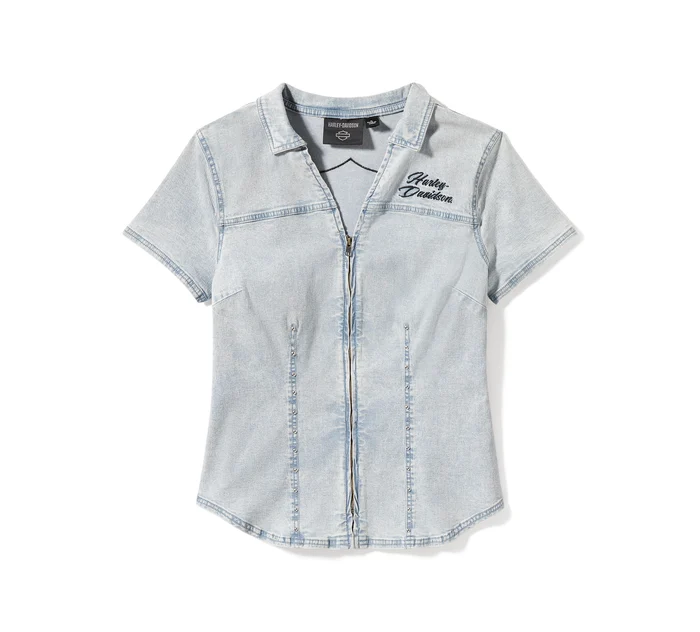 HARLEY DAVIDSON FEMME - CHEMISE DE JEANS - LIGHT DENIM