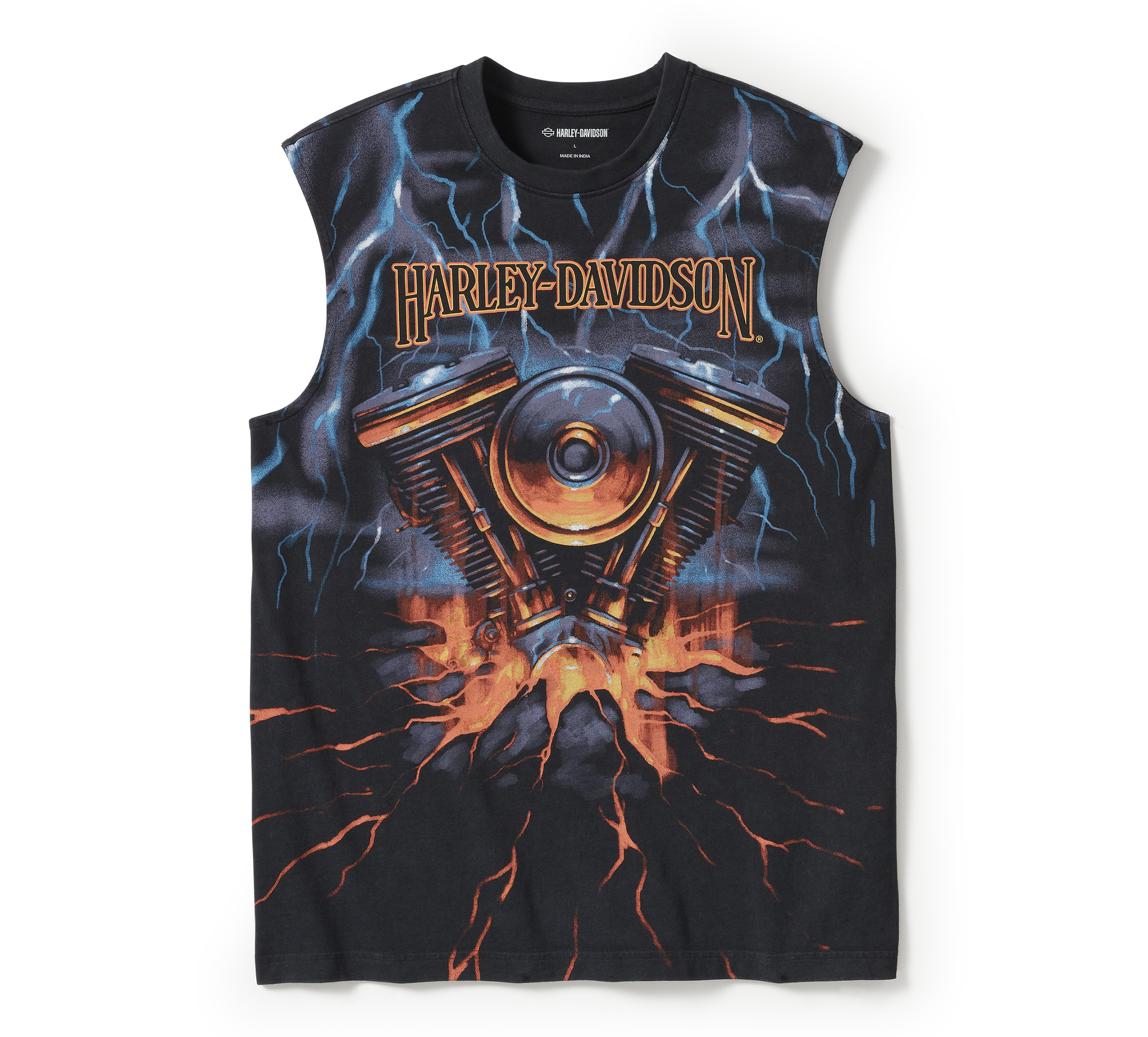 HARLEY DAVIDSON HOMME - MUSCLE TEE LIGHTNING - MULTICOULEUR