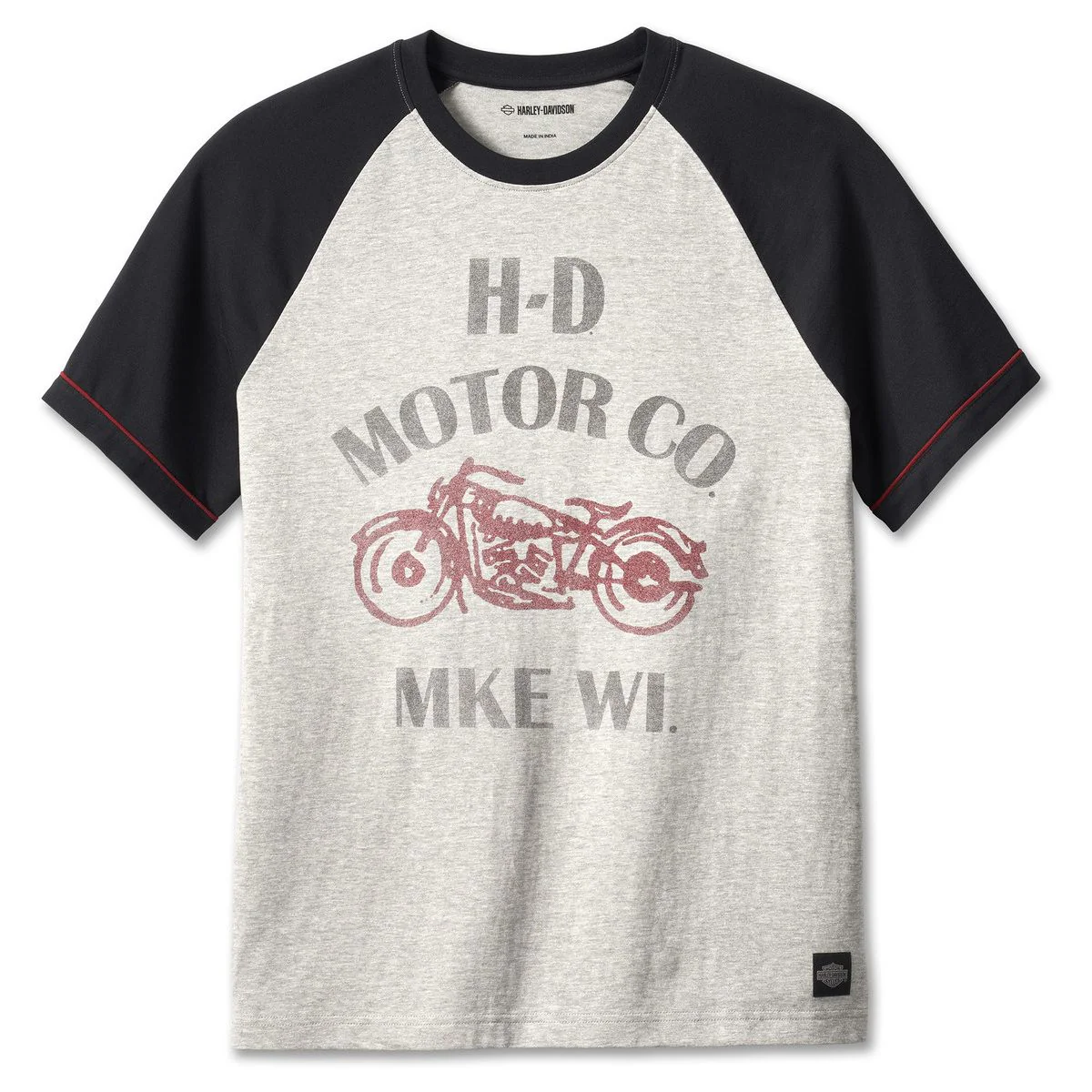 HARLEY DAVIDSON HOMME - TSHIRT HEATHER - GRIS/NOIR/ROUGE