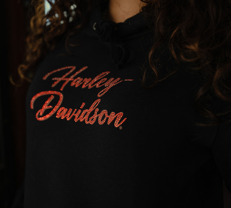 HARLEY DAVIDSON HOODIE-KNIT,BLACK