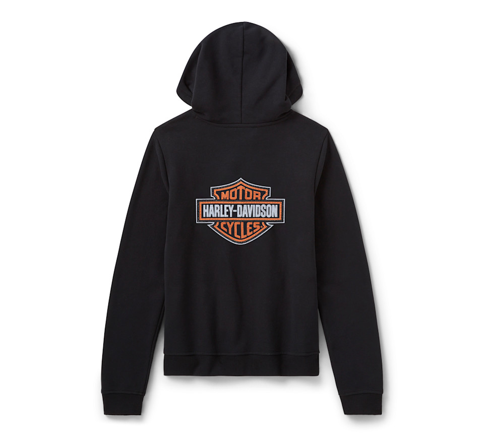 HARLEY DAVIDSON HOODIE-KNIT,BLACK