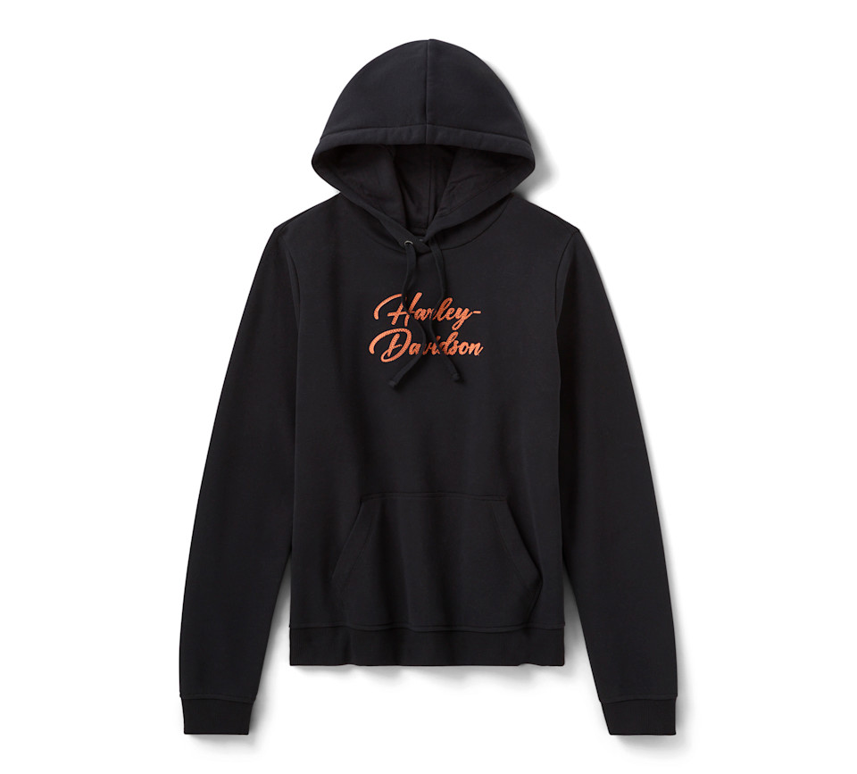 HARLEY DAVIDSON HOODIE-KNIT,BLACK