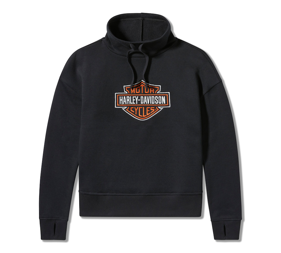 HARLEY DAVIDSON PULLOVER-KNIT,BLACK