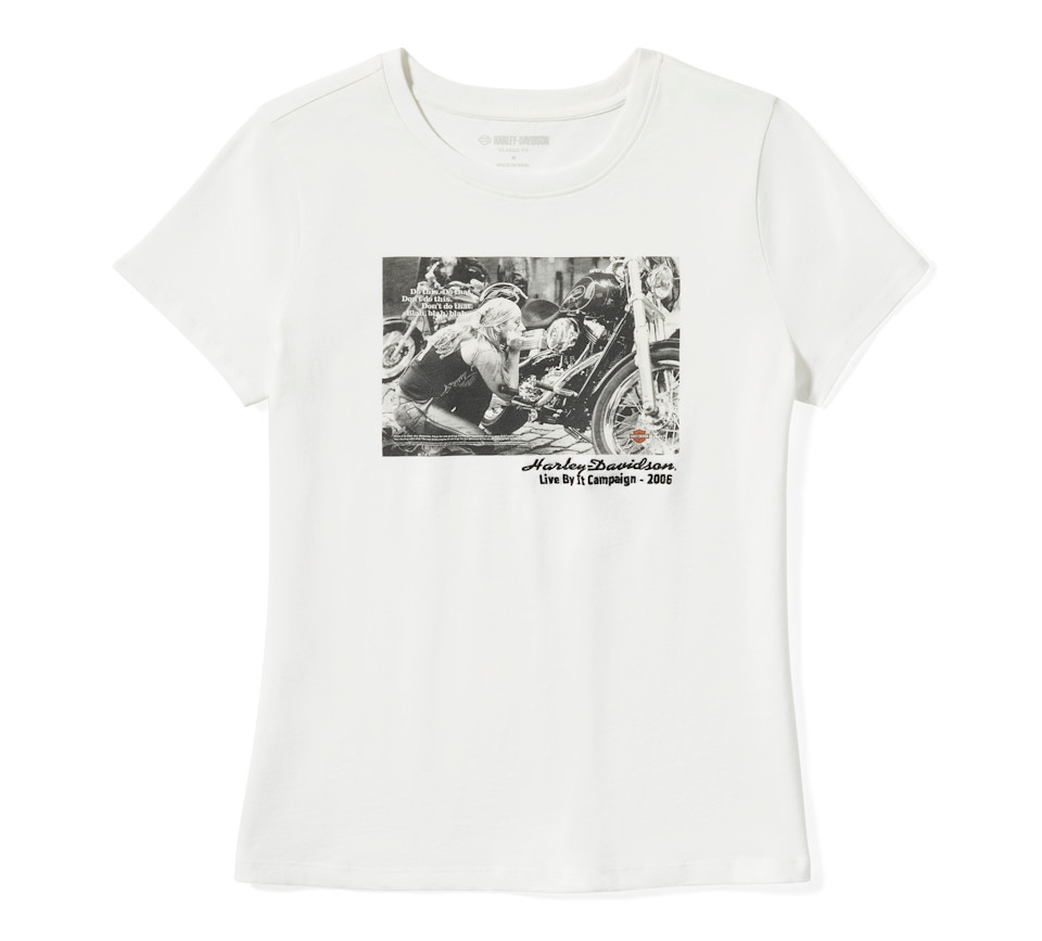 HARLEY DAVIDSON TEE-KNIT,OFF WHITE