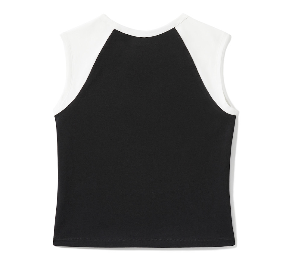 HARLEY DAVIDSON TOP-KNIT,BLACK/OFF WHITE COLORBLOCK