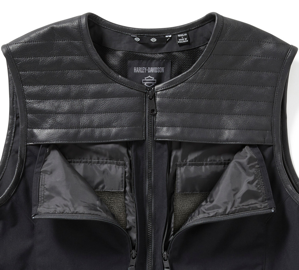 HARLEY DAVIDSON VEST-TEXTILE,UTILITY,BLACK