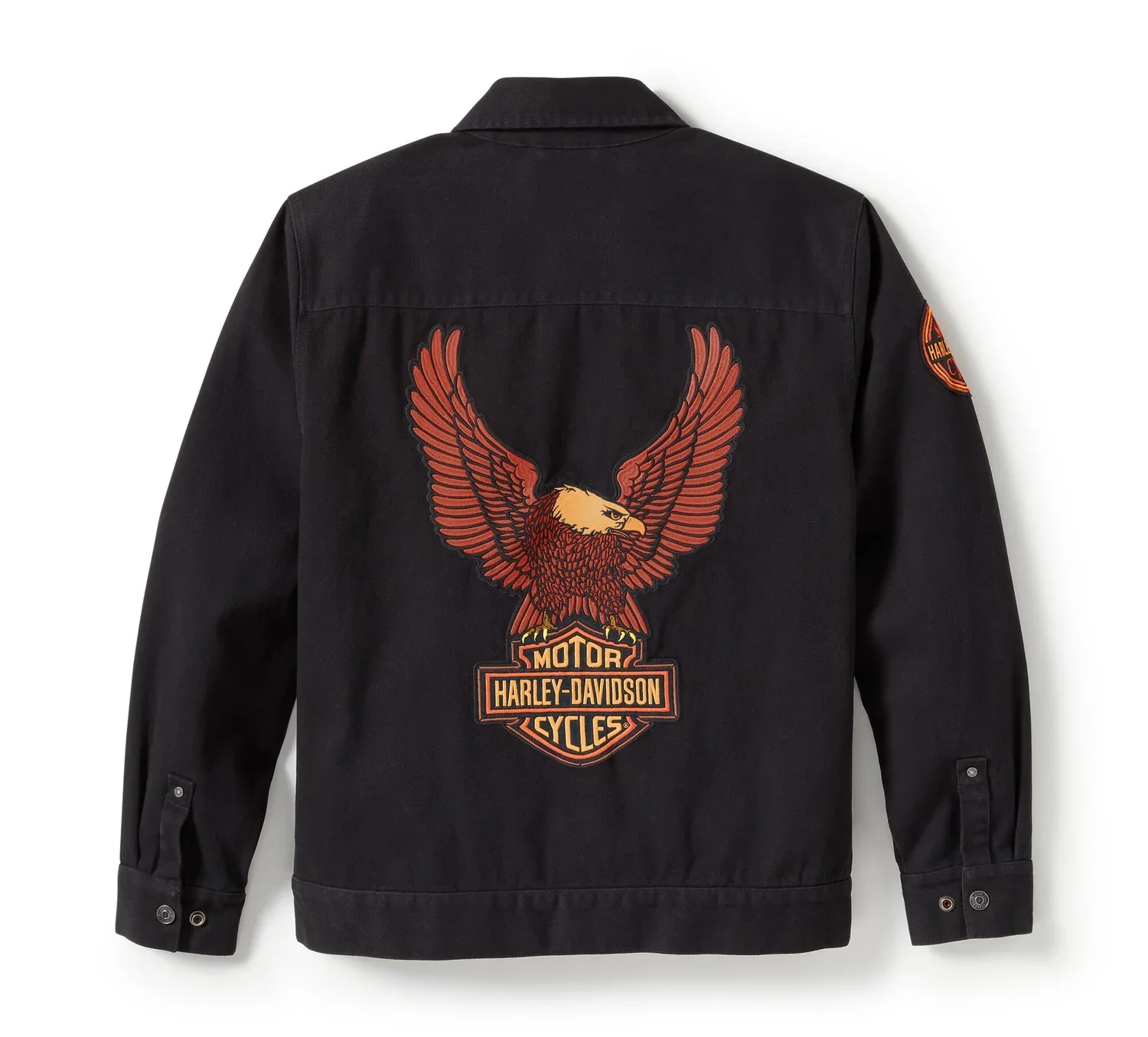 HARLEY DAVIDSON HOMME – MANTEAU AVEC COL – NOIR/ORANGE