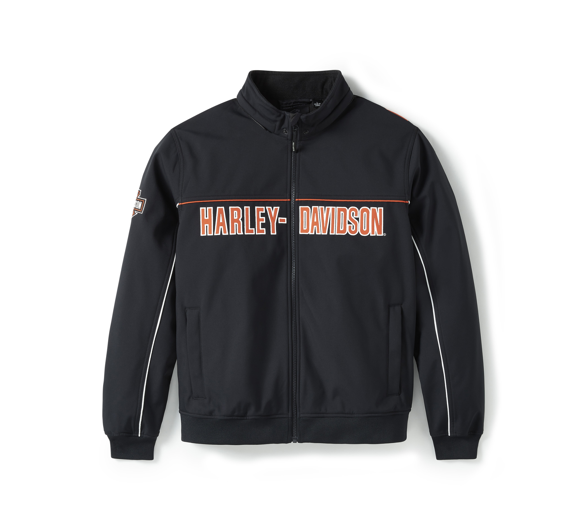 HARLEY DAVIDSON HOMME – MANTEAU COUPE VENT – NOIR/ORANGE/BLANC