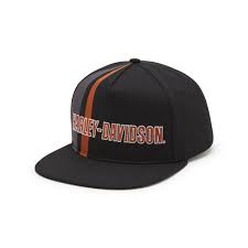 HARLEY DAVIDSON UNISEXE - CASQUETTE AJUSTABLE - NOIR/ORANGE