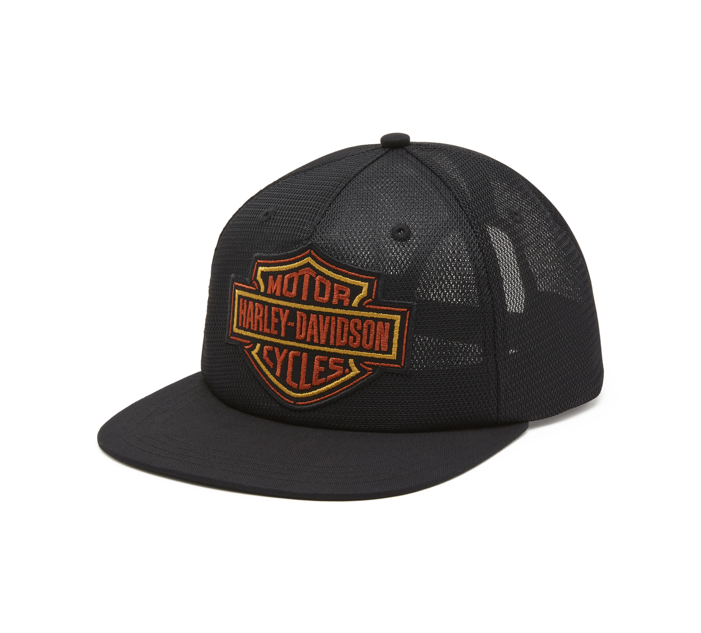 HARLEY DAVIDSON UNISEXE - CASQUETTE TRUCKER HAT - NOIR/ORANGE