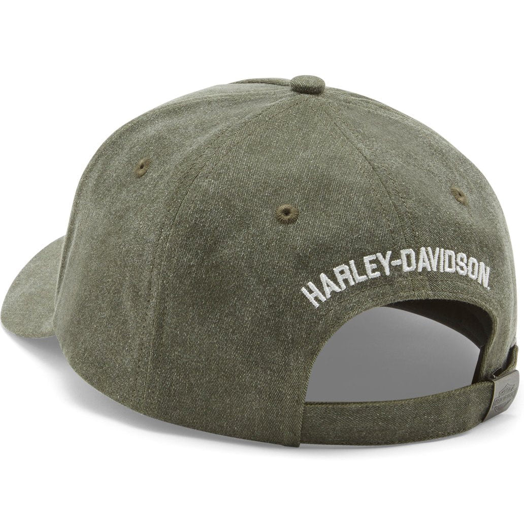 HARLEY DAVIDSON HAT-ADJUSTABLE,WOVEN,GREEN