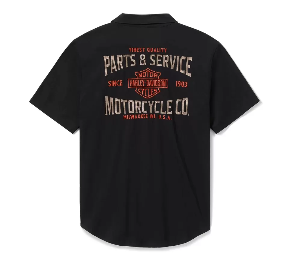 HARLEY DAVIDSON SHIRT-KNIT,BLACK