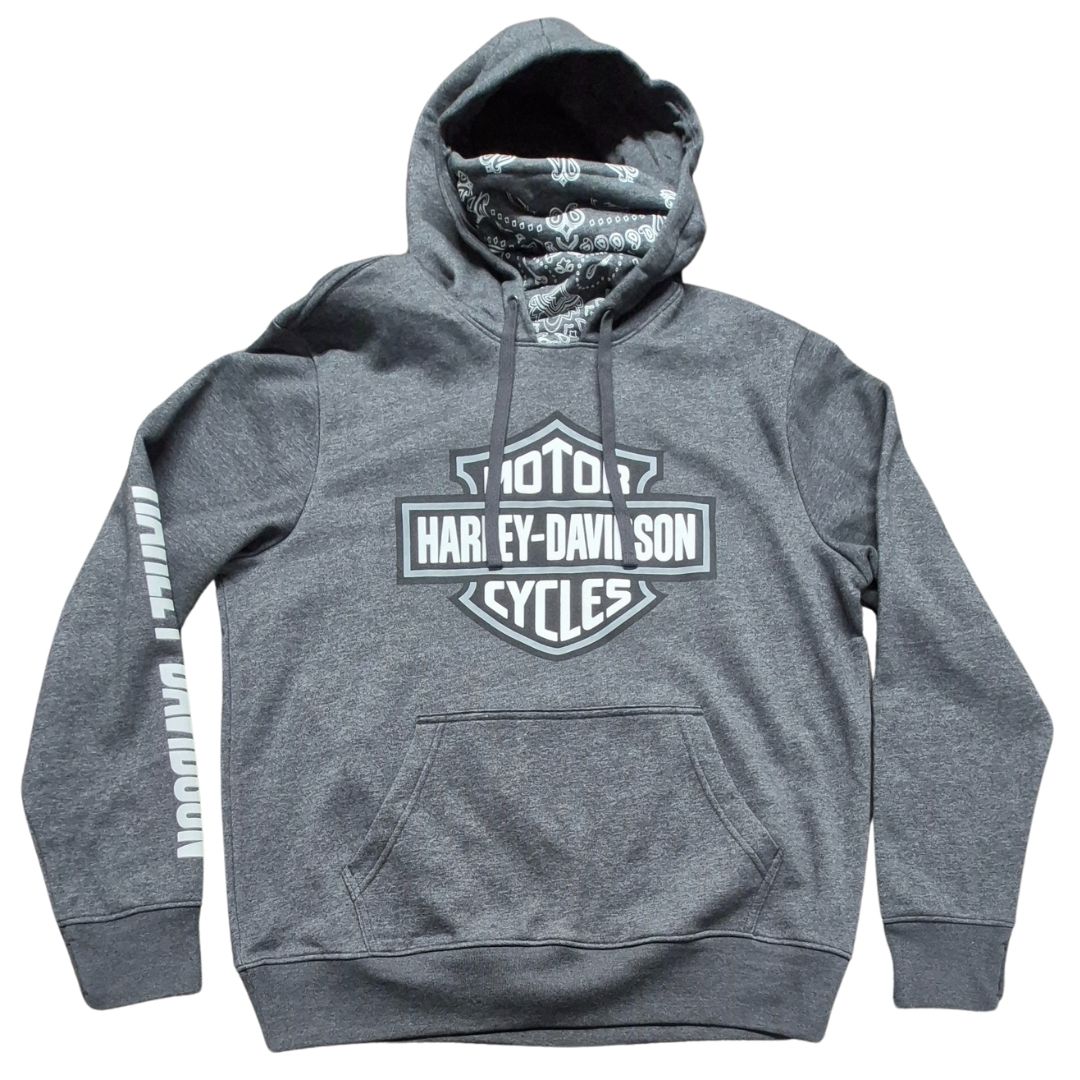 HARLEY DAVIDSON HD BANDANA B&S MNS PO SWT CHARCOAL