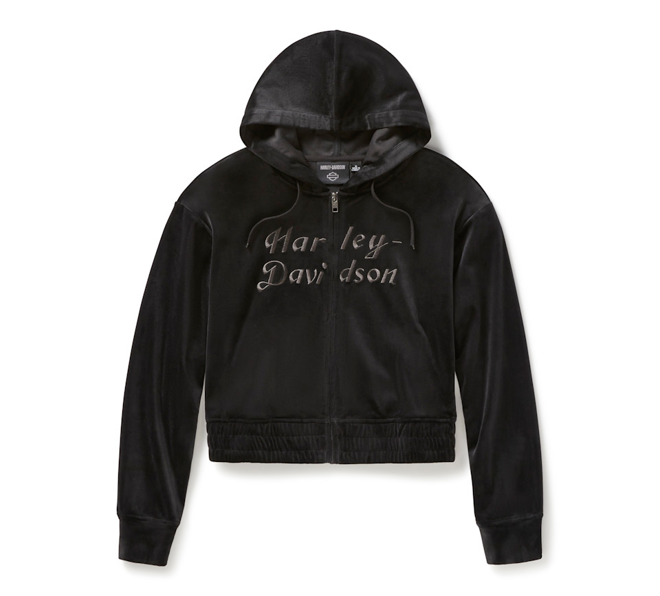 HARLEY DAVIDSON HOODIE-KNIT,BLACK