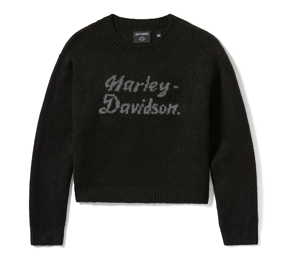 HARLEY DAVIDSON SWEATER-KNIT,BLACK