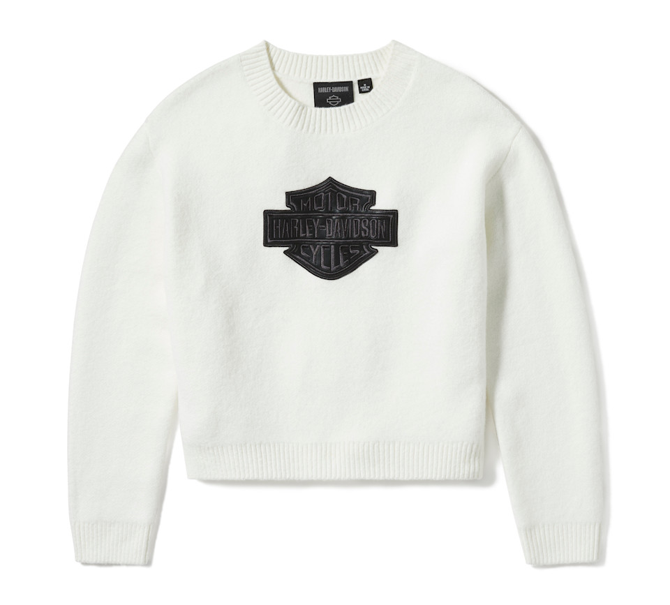 HARLEY-DAVISDON SWEATER-KNIT,OFF WHITE
