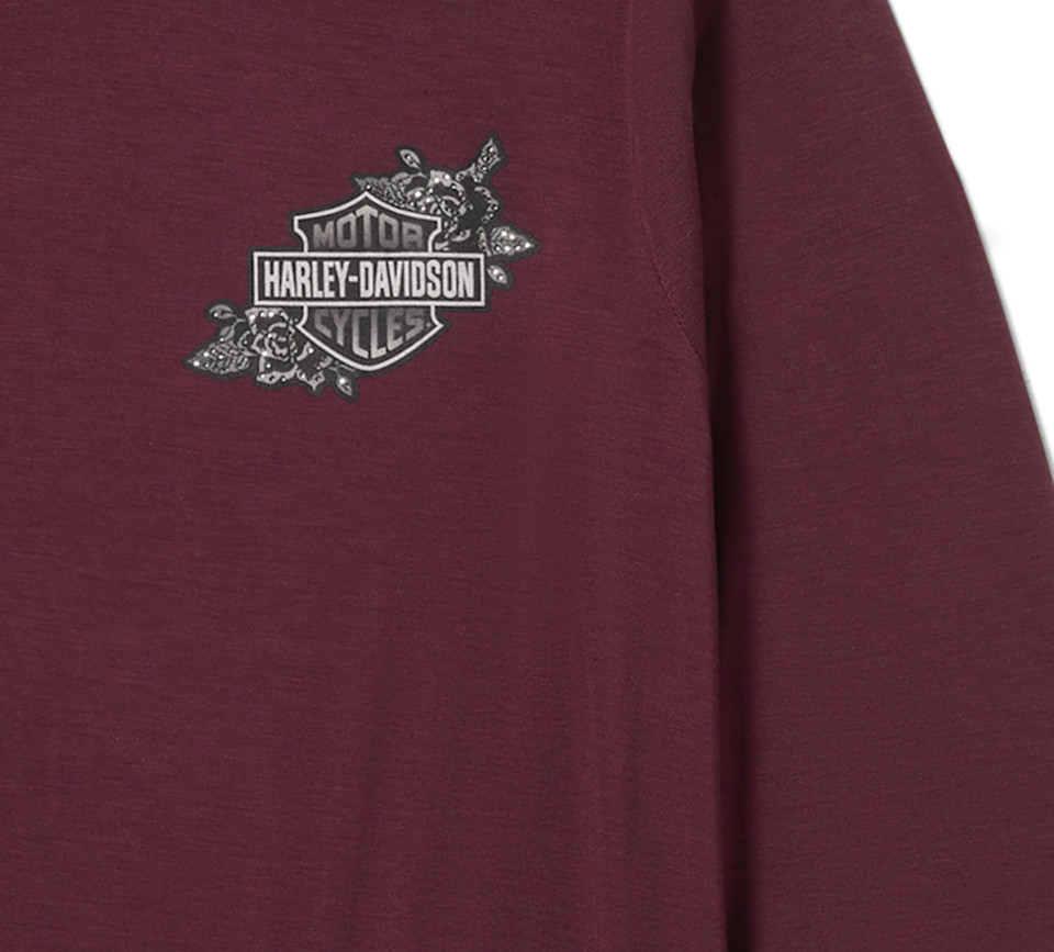 HARLEY DAVIDSON TOP-KNIT,DARK RED