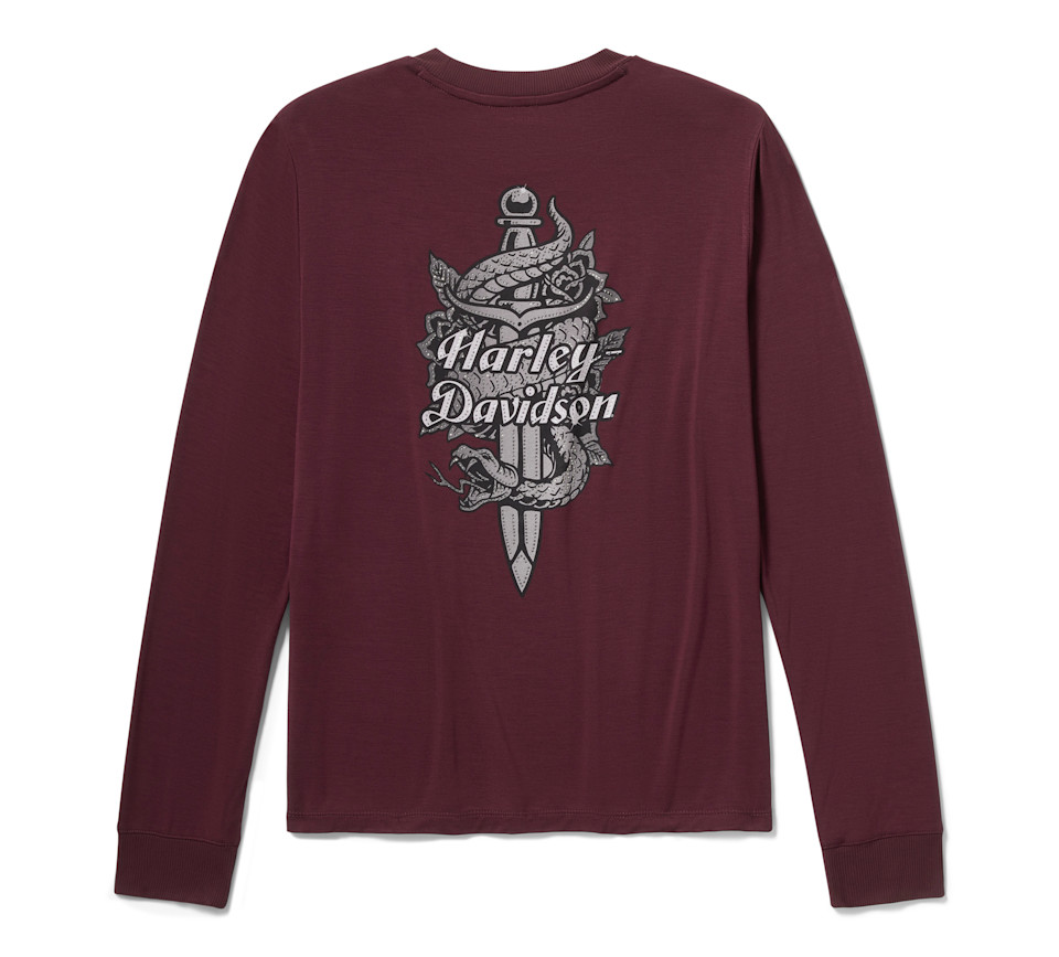 HARLEY DAVIDSON TOP-KNIT,DARK RED