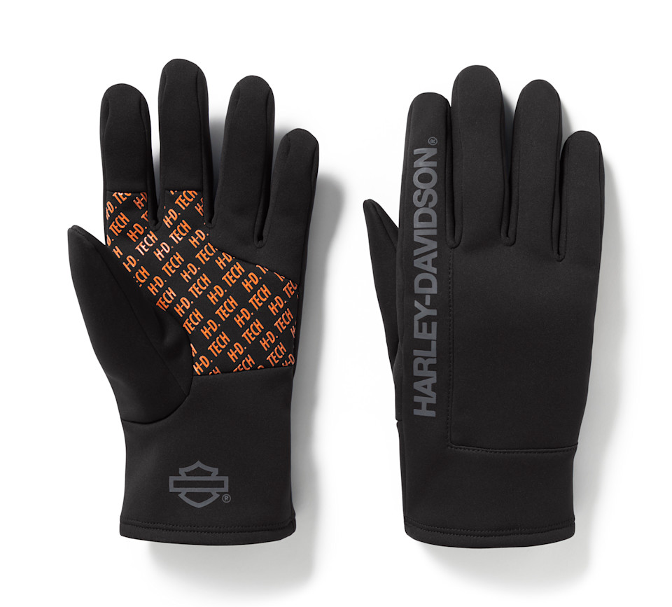 HARLEY DAVIDSON GLOVES-KNIT,BLACK