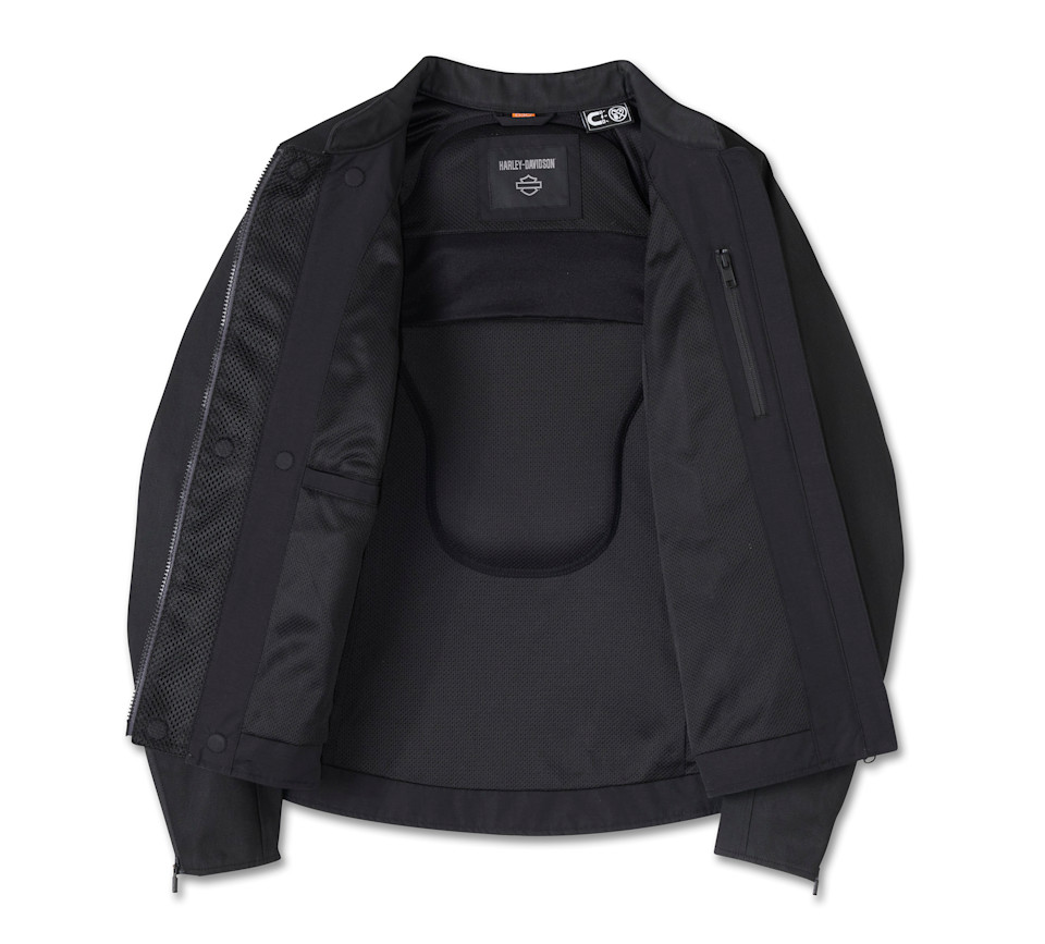 HARLEY DAVIDSON JACKET-TRIPLE VENT 2,TEXTILE,DRK GRY/BLK