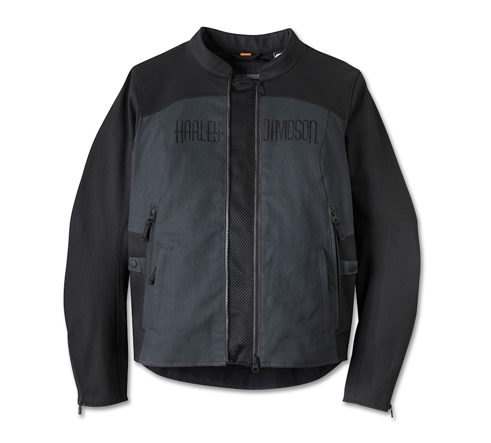 HARLEY DAVIDSON JACKET-TRIPLE VENT 2,TEXTILE,DRK GRY/BLK