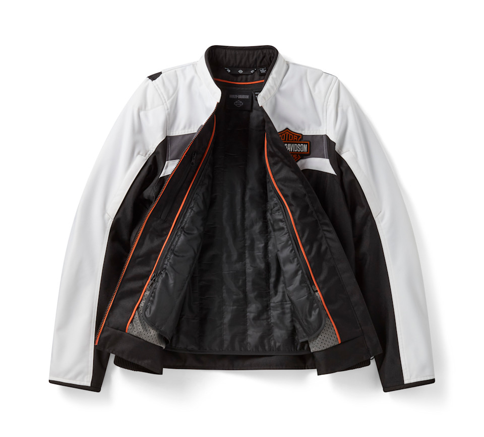 HARLEY DAVIDSON JACKET-TEXTILE,FENNIMORE 2.0,BLACK/OFWHT