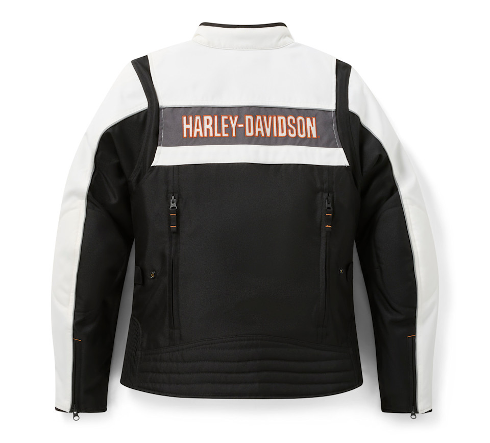 HARLEY DAVIDSON JACKET-TEXTILE,FENNIMORE 2.0,BLACK/OFWHT