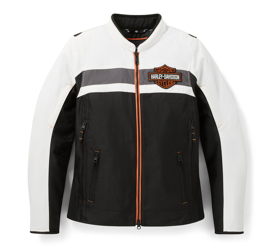 HARLEY DAVIDSON JACKET-TEXTILE,FENNIMORE 2.0,BLACK/OFWHT