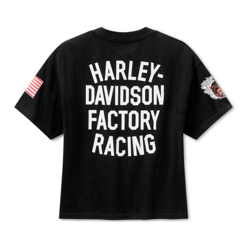 HARLEY DAVIDSON TEE-KNIT,FACTORY RACING,BLACK